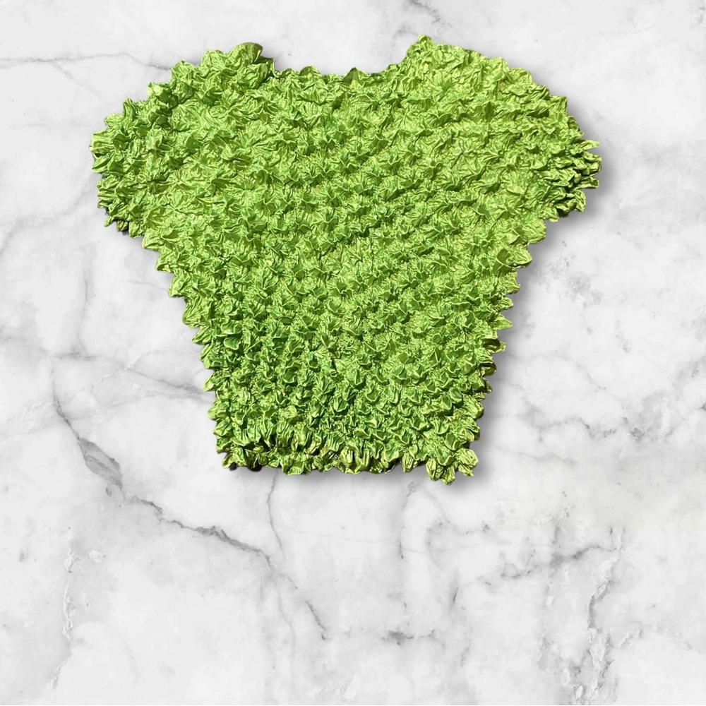 Scrunchie shirt lime green